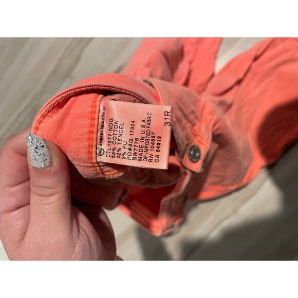 AG Adriano Goldschmied the stevie ankle slim straight leg coral size 31R - Picture 5 of 6